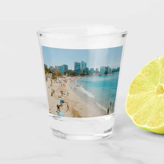 Strand San Juan - Alicante - Spanien Schnapsglas (Vorderseite)
