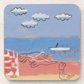 Strand, Sand, Blue Sky Untersetzer für zeitgenössi (Vorderseite)