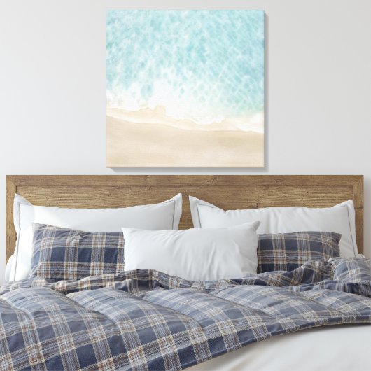Strand Sand Canvas - Print Leinwanddruck (Insitu (Schlafzimmer))