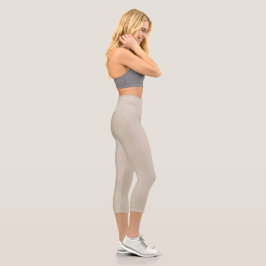 Strand Sand Design Capri Leggings