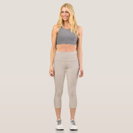 Strand Sand Design Capri Leggings