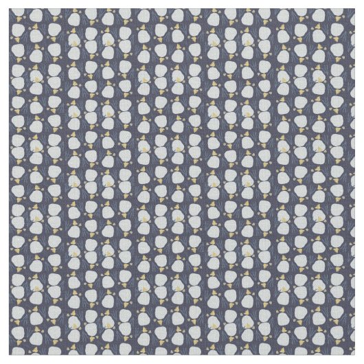 Strand Sand Dollar Blumenblau gelbes Muster Stoff (Nahaufnahme)