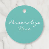 Strand Sand Dollar Sommer türkis weiß Geschenkanhänger (Rückseite)