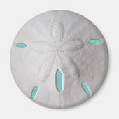 Strand Sand Dollar Sommer türkis weiß Magnet (Vorne)