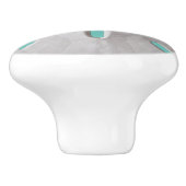 Strand Sand Dollar Sommer türkisfarbene Farbe Weiß Keramikknauf (Seitenansicht)