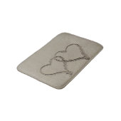 Strand-Sand-Herzen Badematte (Schrägansicht)