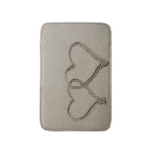Strand-Sand-Herzen Badematte (Vorderseite Vertikal)