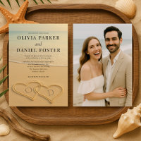 Strand Sand Herzen Tropische Foto-Hochzeit