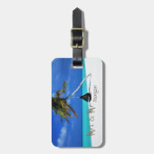 Strand, Sand, Meer, Entspannung, Personalisiert Gepäckanhänger (Vorderseite vertikal)