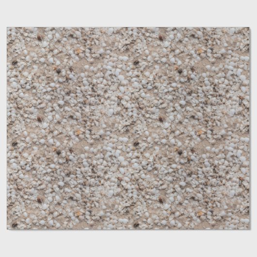 Strand Sand mit kleinen Muscheln wiederholt Muster Geschenkpapier (Flach)