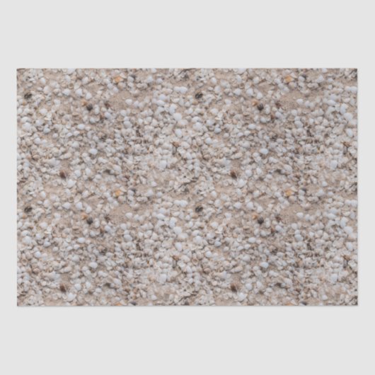 Strand Sand mit kleinen Muscheln wiederholt Muster Seidenpapier (Vorderseite)