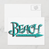 Strand Sand-n-surf Postkarte (Vorne/Hinten)