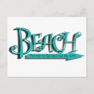 Strand Sand-n-surf Postkarte