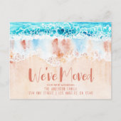 Strand Sand neue Adresse Postkarte (Vorderseite)