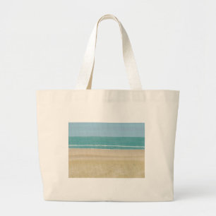 Strand Sand Ocean Szene auf Canvas Bags Jumbo Stoffbeutel