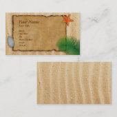 Strand-Sand-Pergament-Visitenkarte Visitenkarte (Vorne/Hinten)