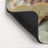 Strand, Sand, Seashell, Holzherzen - Personalisier Mousepad (Ecke)