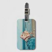 Strand Sand & Seashells Gepäckanhänger (Vorderseite Vertikal)