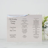 Strand-Sand-Tri-Fold-Hochzeitsprogramm-Vorlage (Stehend Vorderseite)