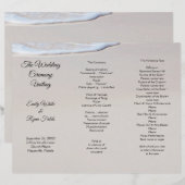Strand-Sand-Tri-Fold-Hochzeitsprogramm-Vorlage (Vorne/Hinten)