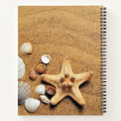 Strand Sand und Muscheln Notizblock (Rückseite)