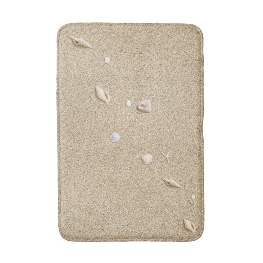 Strand Sand und Seashells Badematte (Vorderseite Vertikal)