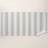 Strand Sand und weiße Streifen Strandtuch (Vorderseite)