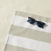 Strand Sand und weiße Streifen Strandtuch (Beispiel)