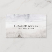 Strand Sand Wasserfarbe Abstrakt Beige Beruflich Visitenkarte (Vorderseite)