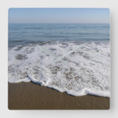 Strand/Sand/Waves Quadratische Wanduhr (Vorderseite)