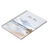 Strand Sand Wolken Blauer Himmel Notizblock (Linke Seite)
