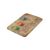 Strand-Sand-Wörter Badematte (Schrägansicht)