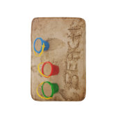 Strand-Sand-Wörter Badematte (Vorderseite Vertikal)