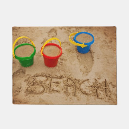 Strand-Sand-Wörter Fußmatte (Vorderseite)