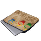 Strand-Sand-Wörter Laptopschutzhülle (Vorne Knopf)