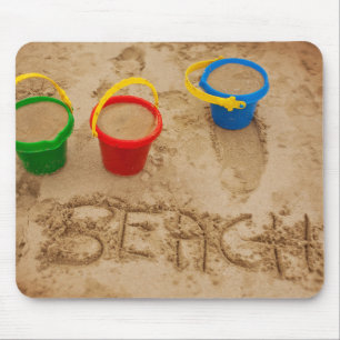 Strand-Sand-Wörter Mousepad