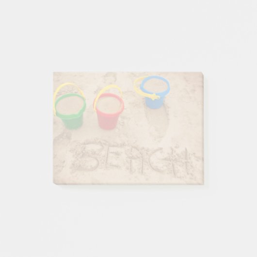 Strand-Sand-Wörter Post-it Klebezettel (Vorderseite)