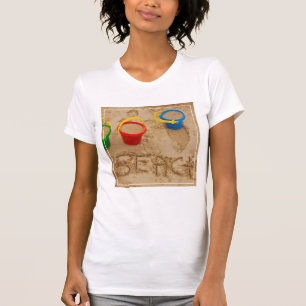 Strand-Sand-Wörter T-Shirt
