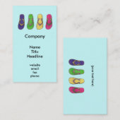 Strand-Sandale-Visitenkarten Visitenkarte (Vorne/Hinten)