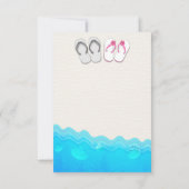 Strand-Sandalen, die Einladung Wedding sind (Rückseite)