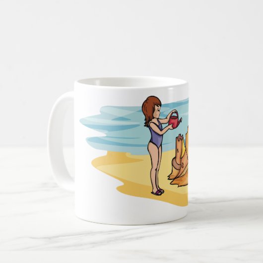 Strand Sandcastle Kaffeetasse (Vorderseite Links)