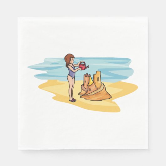 Strand Sandcastle Serviette (Vorderseite)