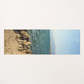 Strand Sandstrand Text Personalisiert Yoga Mat Yogamatte (Vorderseite (Horizontal))