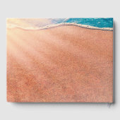 Strand Sandy Küste Blue Coastal Ocean Wave Gästebuch (Rückseite)