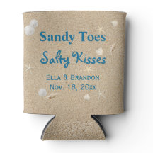 Strand Sandy Toes Salty Kisses Can Cooler