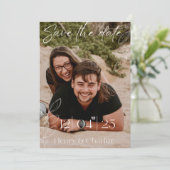 Strand Save-the-Date Einladung (Stehend Vorderseite)