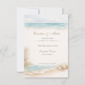Strand Save-the-Date-Karte Save The Date
