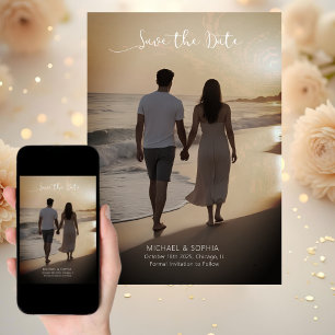 Strand Save the Date Lässige Hochzeitsankündigung