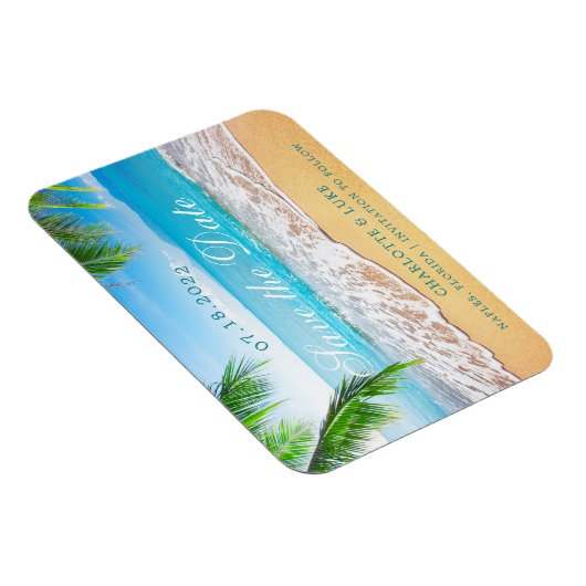 Strand Save the Date Magnet (Rechte Seite)