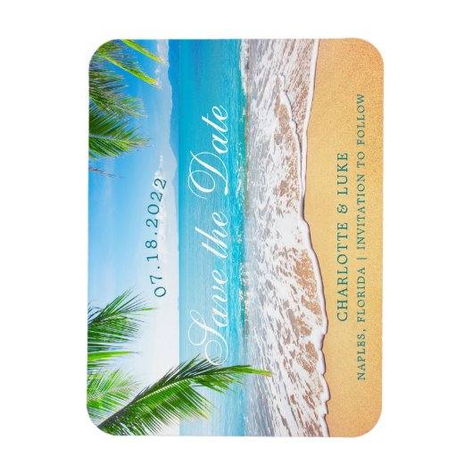 Strand Save the Date Magnet (Vertikal)